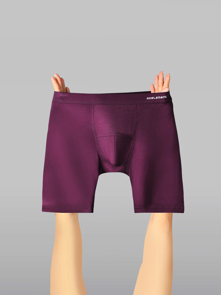 Anti-Verschleiß-Bein-Sport-Unterhose für Herren mit Stretch-Beinen. Modal-Boxershorts mit fünf Vierteln. Lange, schnell trocknende Boxershorts – Detail 7