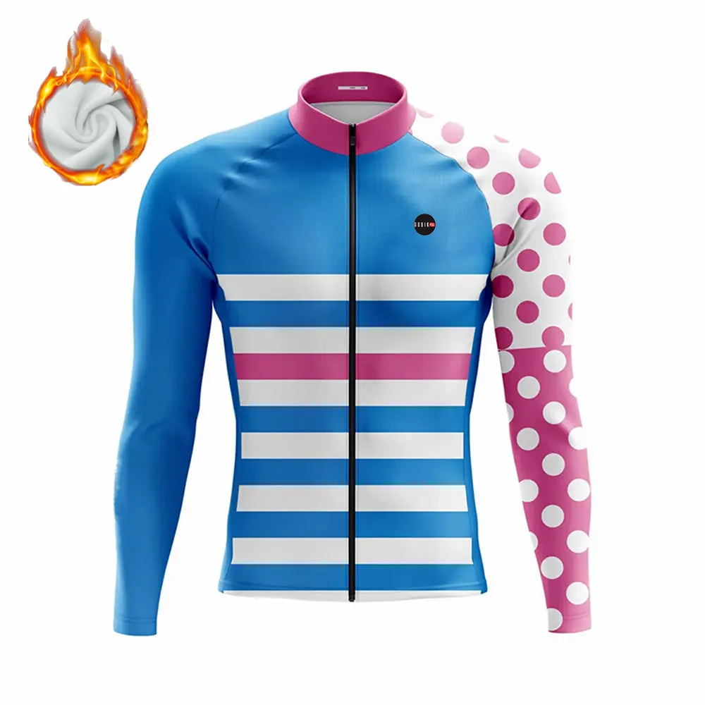 Cycling Jersey Cycling Shirt Winter Cycling Men's Long Sleeve Jackets Thermal Fleece Bicycle Jersey Ciclismo Racing Jacket Roadbike Shirts