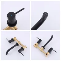 Tuqiu ก๊อกน้ำในห้องน้ำอย่างแพร่หลาย, ก๊อกน้ำอ่างล้างหน้าสีทองขนาด8นิ้วก๊อกน้ำอ่างล้างหน้าทองเหลืองก๊อกน้ำร้อนและเย็น 6