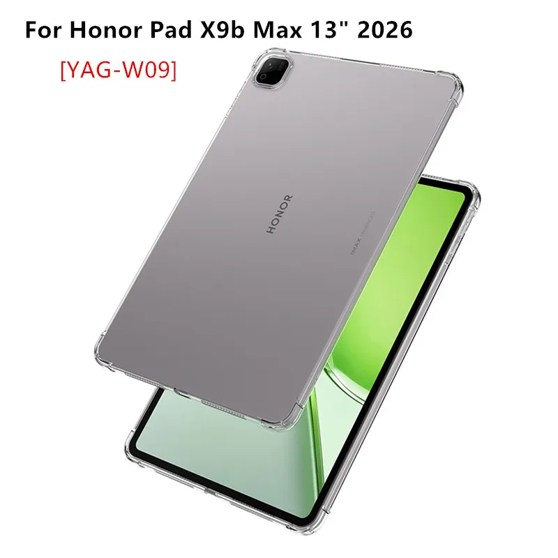 Durable Transparent Silicone Tablet Case, 13-Inch with Thickened Airbag Cushions