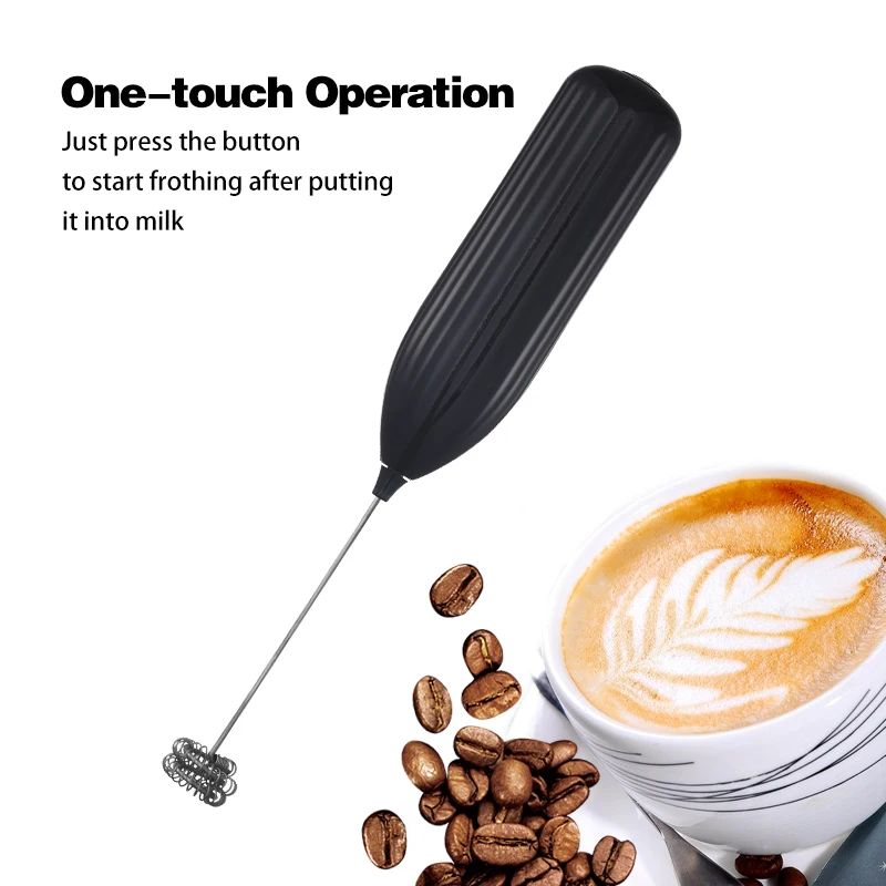 Powerful Handheld Milk Frother, Mini Milk Foamer, Battery Operated
