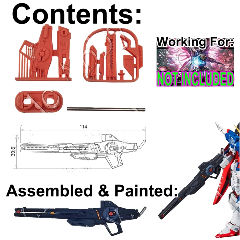 for HG 1/144 Destiny Anubis Type 35 Prototype Advanced Railgun