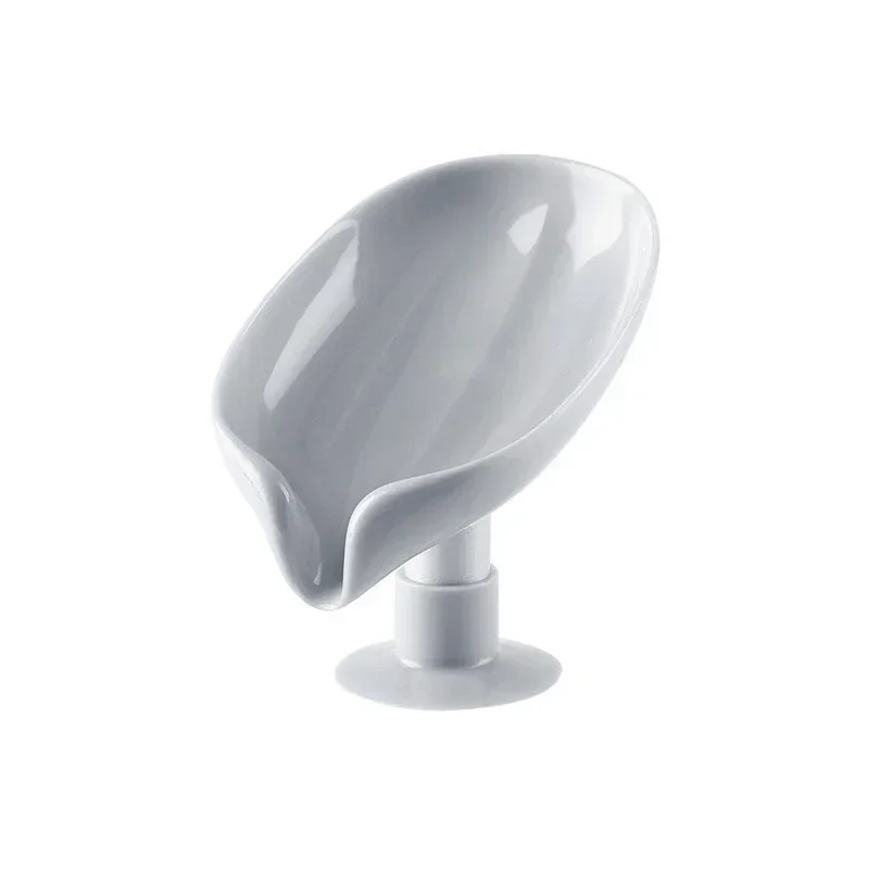 otus leaf Shape Soap Box Bathroom Accessories Tray Creative Sucker Water-free Storage Box 6