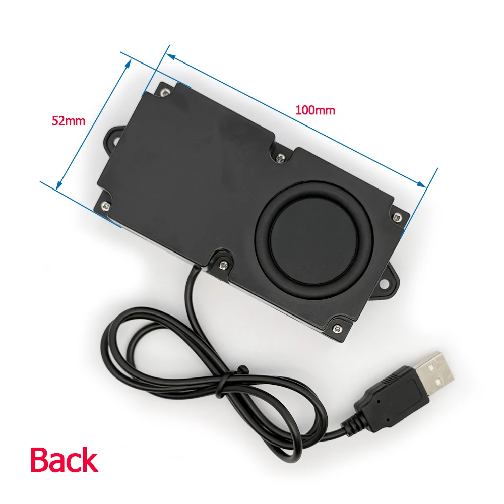 Compact 5W USB Laptop Speakers with Built-in Sound Card and Woofer