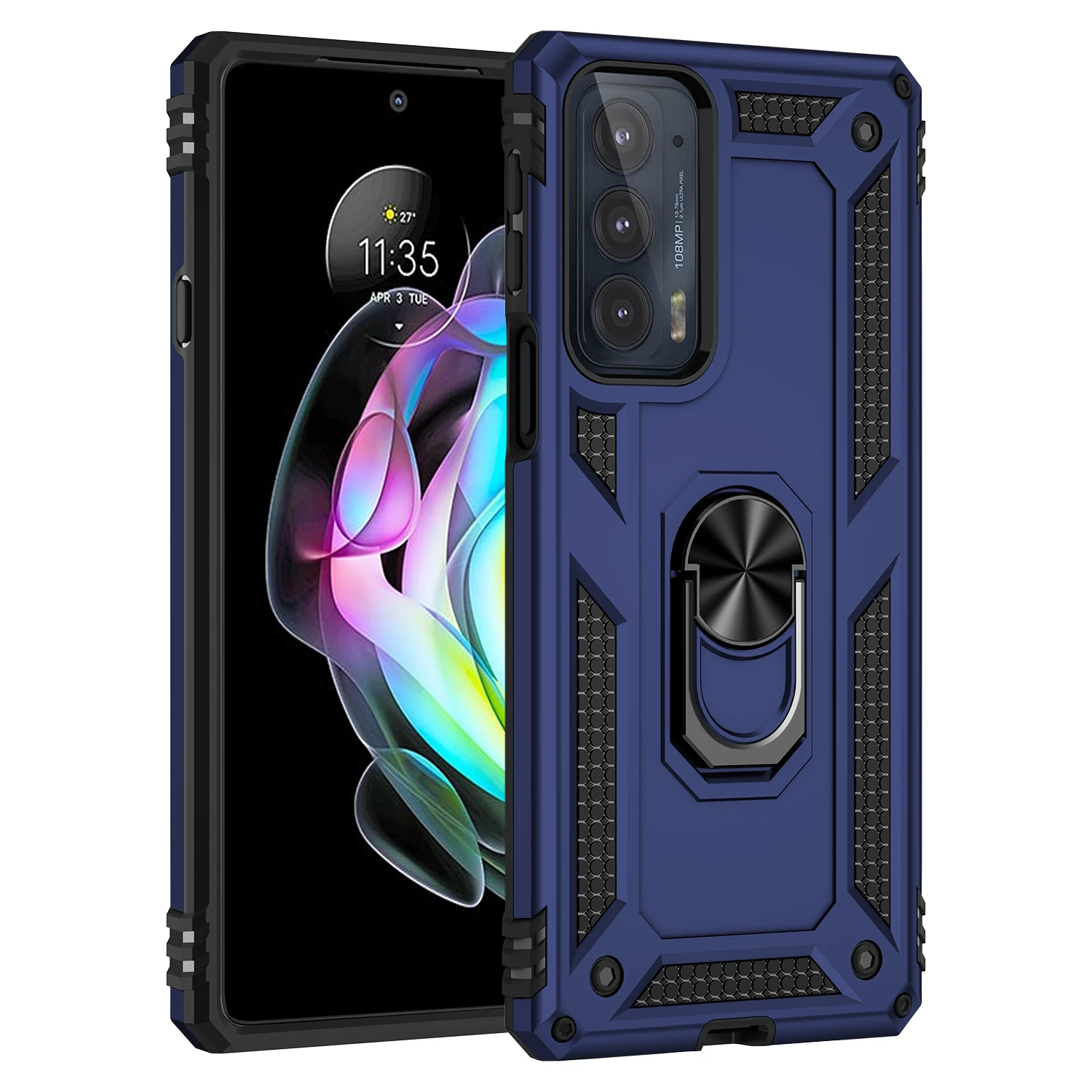 Magnetic Metal Ring Stand Armor Shockproof Protective Case