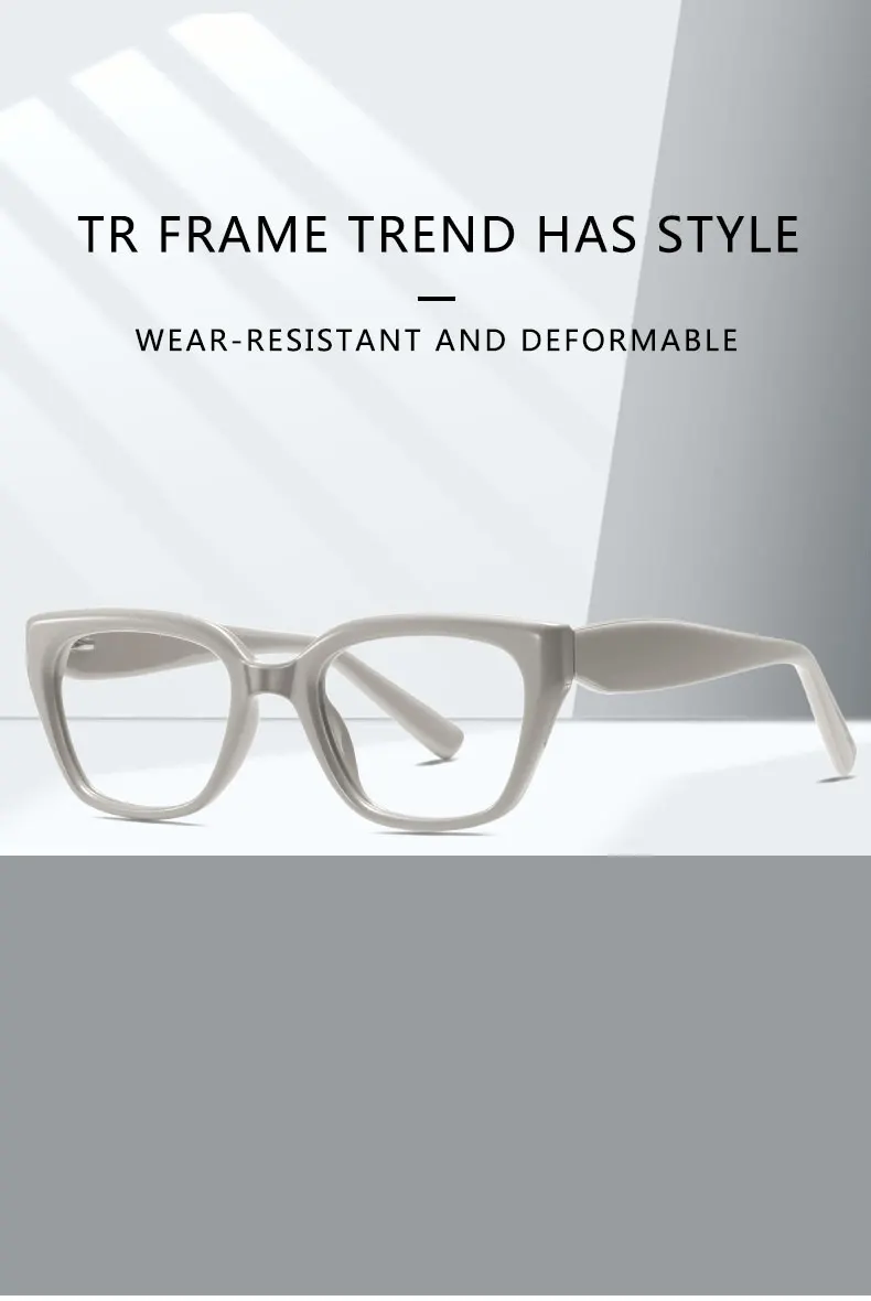 Designer-Mode, blaues Licht blockierende Brille, Rahmen aus TR-Material, Federscharniere, kein Kneifen, vielseitig, stilvoll – Detail 1