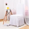 White Chair Covers Pleated Polyester Spandex Chair Cover Stretch Slipcovers for Wedding Party Dining Banquet Hotel Decoration 1