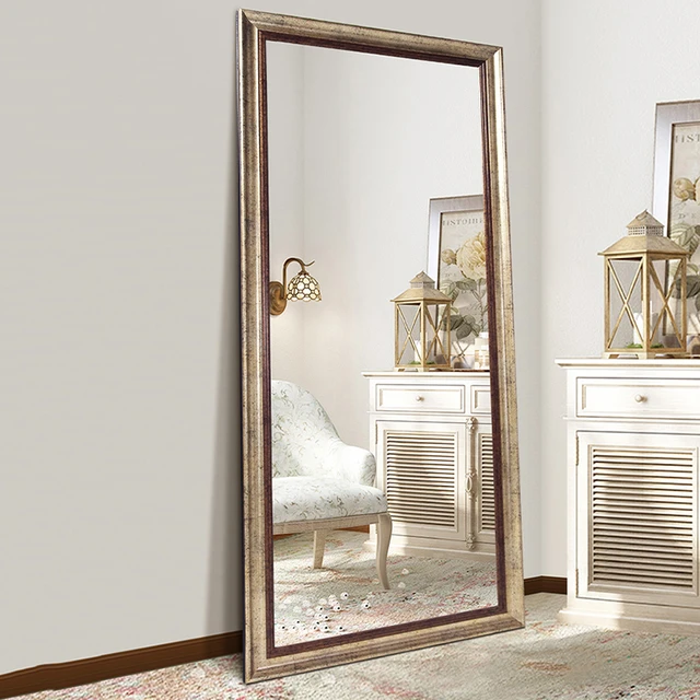Specchio estetico Vintage bagno da terra specchi da parete lunghi per tutto  il corpo doccia per camera da letto Espejos decorazione minimalista ZLXP -  AliExpress