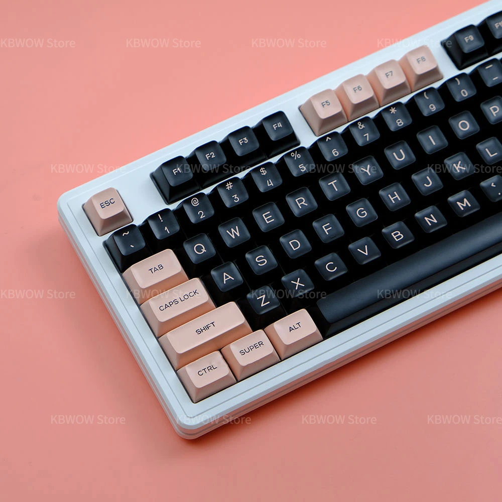 

Клавиатура Double Shot PBT Keycaps SA Profile с 143 клавишами, розовая, черная клавиатура, колпачки для клавиш Cherry Gateron MX, Механическая игровая клавиатура с переключателями