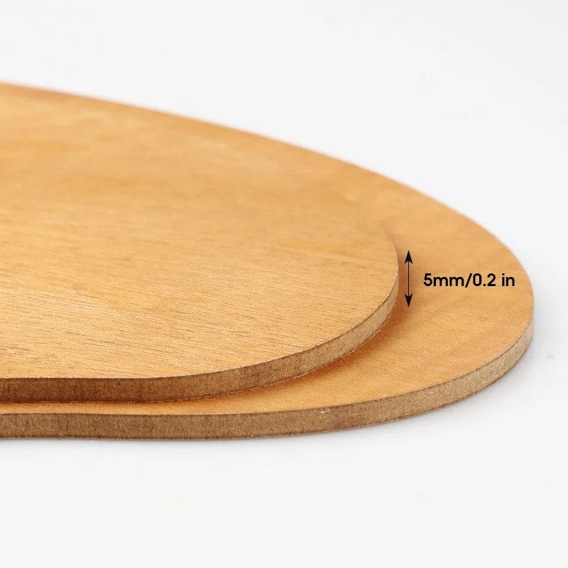 1 Pcs Wooden Palette,Oval And Square Solid Wood Panels,Suitable For Oil Painting,Gouache,Acrylic And Other Pigments 6