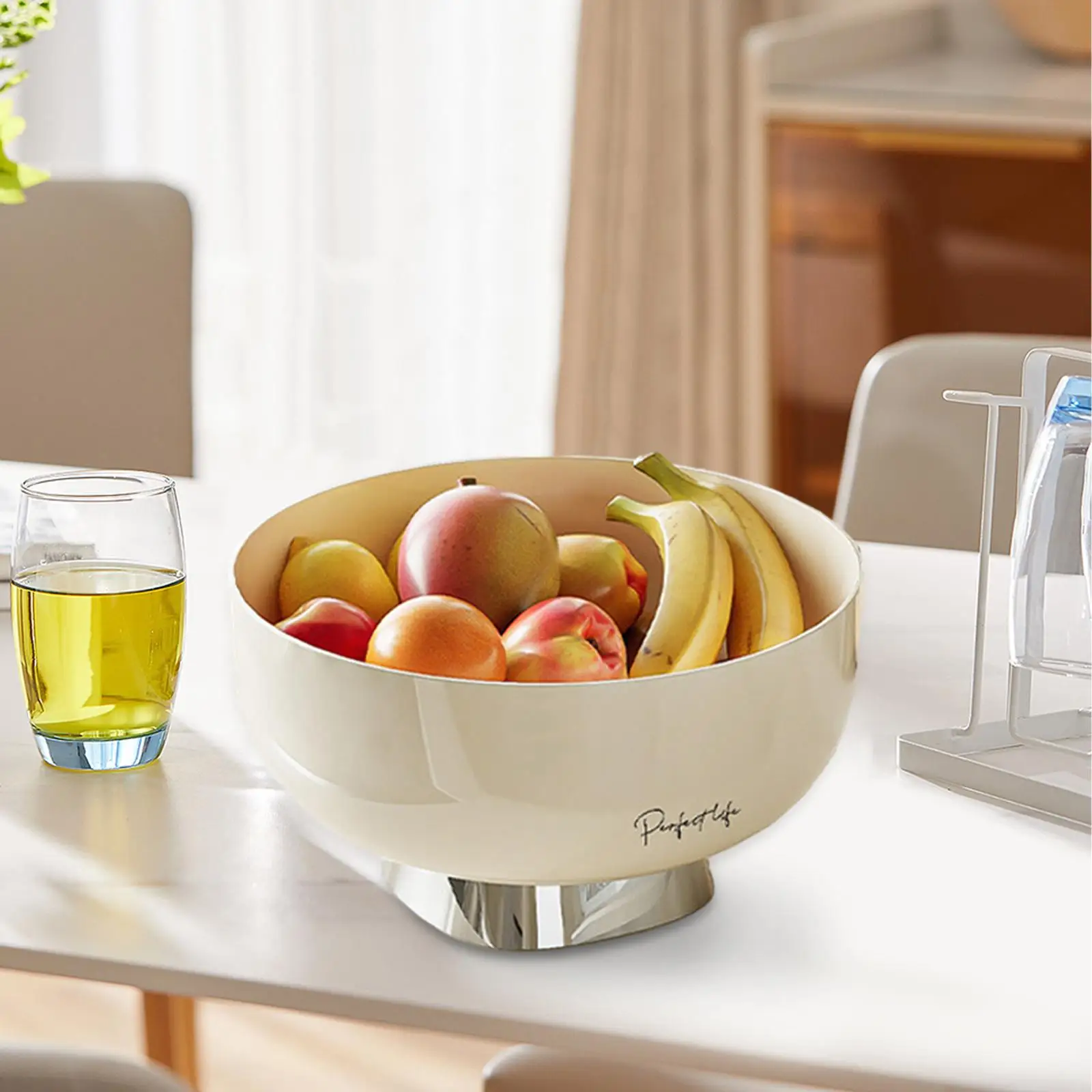 Fruit Bowl Organization Kitchen Counter Desktop Decor Breads Plate Multipurpose Removable Drain Tray Fruit Basket Serving Tray