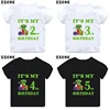 Hot Game Garten of Banban Print Kids Clothes It's My 1 2 3 4 5 6 7 8 9 Years Birthday Boys Girls T shirt Baby Children T-Shirts 1