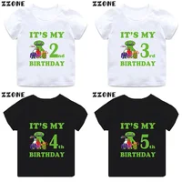 Hot Game Garten of Banban Print Kids Clothes It's My 1 2 3 4 5 6 7 8 9 Years Birthday Boys Girls T shirt Baby Children T-Shirts 1
