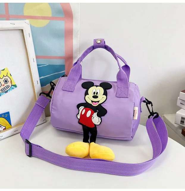 2022 New Disney Shoulder Bags Cartoons Mickey Mouse Nylon Bag Women Messenger Bag Cute Anime Fashion Handbag Gifts for A Girls 3