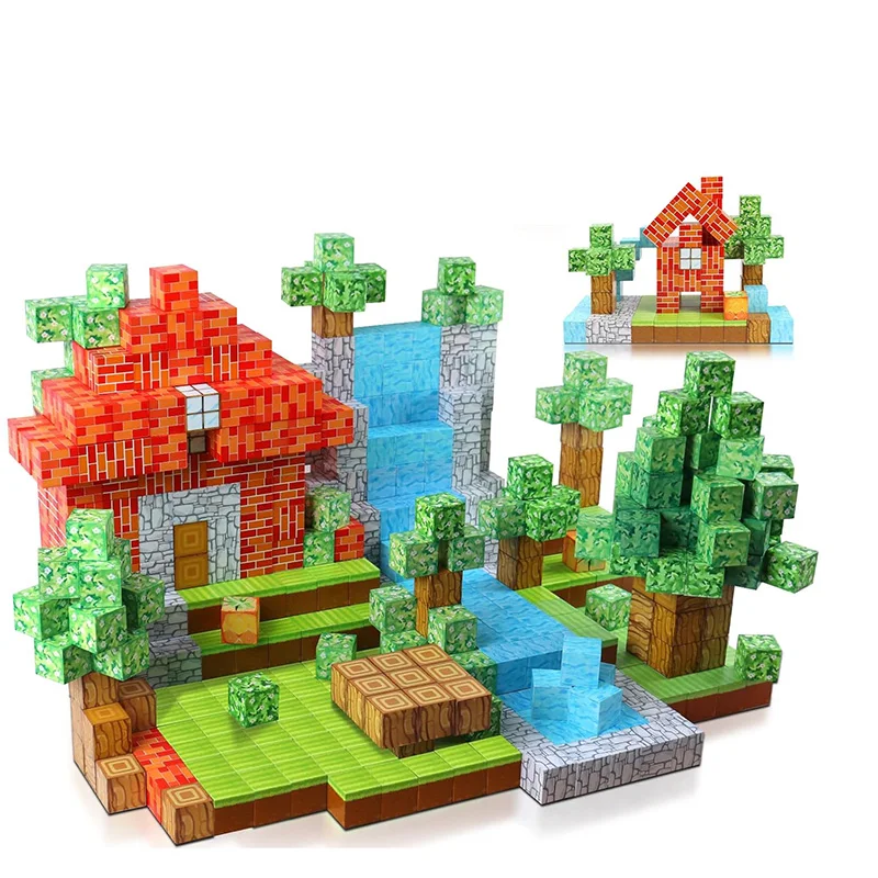 25-200 Magnetic Building Blocks - Creative Magnetic Toy Set, Christmas ...