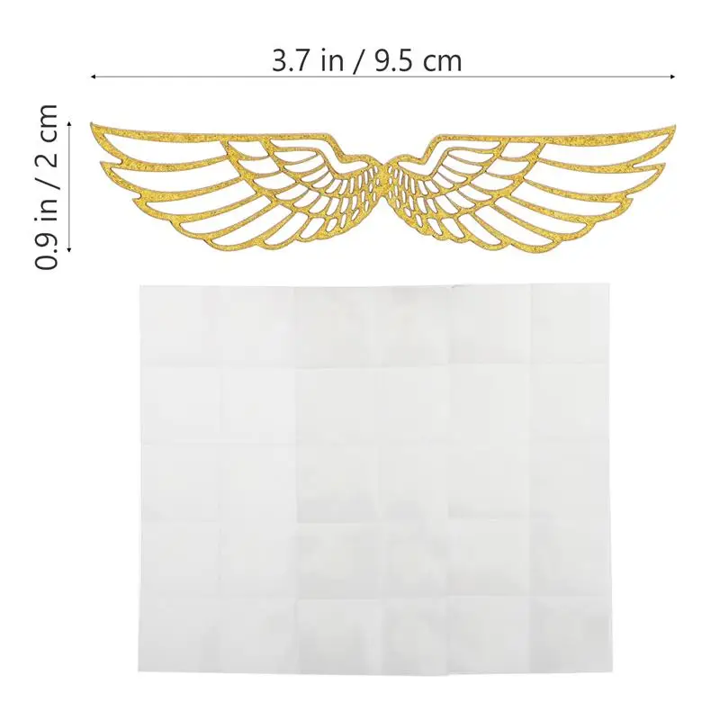  cobee Golden Wings Cake Toppers Golden Snitch Wings for Cake  Decorating Birthday Party Wings Cup Cake Topper (Golden Wings B) : Grocery  & Gourmet Food