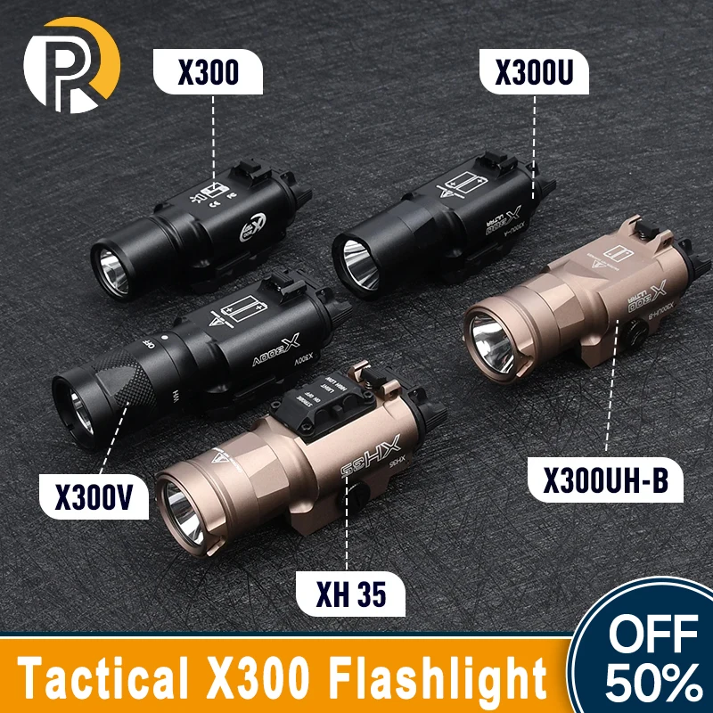 

WADSN Airsoft Tactical X300 X300U X300V XH35 for Glock 17 19 Pistol Weapon Gun X300 Strobe Flashlight Hunting Scout Light
