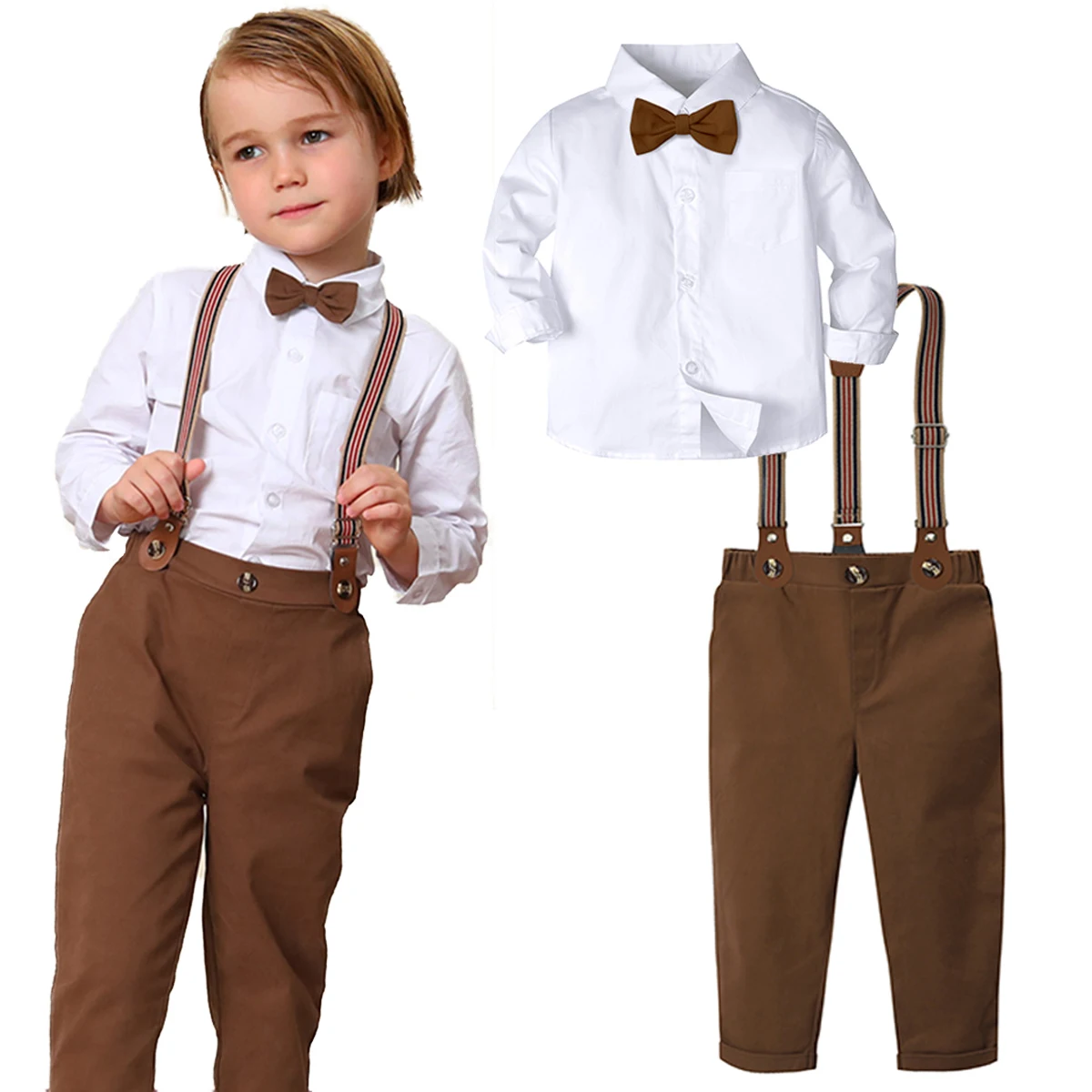 Toddler Boy Tan Formal Suit 1