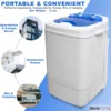 Home Portable Washing Machine for Apartments, Dorms, and Tiny Homes with 8.8 lb Capacity, 250W Power, Wash and Low Agitatio 2