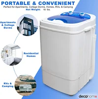 Home Portable Washing Machine for Apartments, Dorms, and Tiny Homes with 8.8 lb Capacity, 250W Power, Wash and Low Agitatio 2