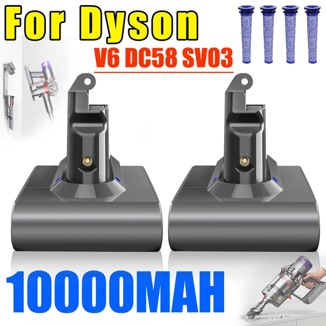 21.6V 2000mAh Li-ion Battery for Dyson V6 595 650 770 880 DC58 DC59 DC61  DC62 Animal DC72 Series Handheld Replacement Battery