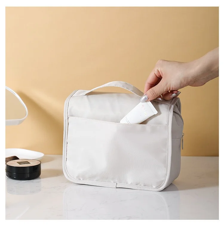 New diagonal hook toiletry bag, travel handbag, cosmetics storage bag, large capacity dry wet separation makeup bag_voghion.com