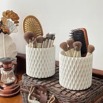 Boîte de rangement de cosmétiques rotative à 360 degrés, étui de maquillage, produits de soins de la peau, étui de rangement en plastique pour pinceaux de maquillage, conteneur organisateur 1
