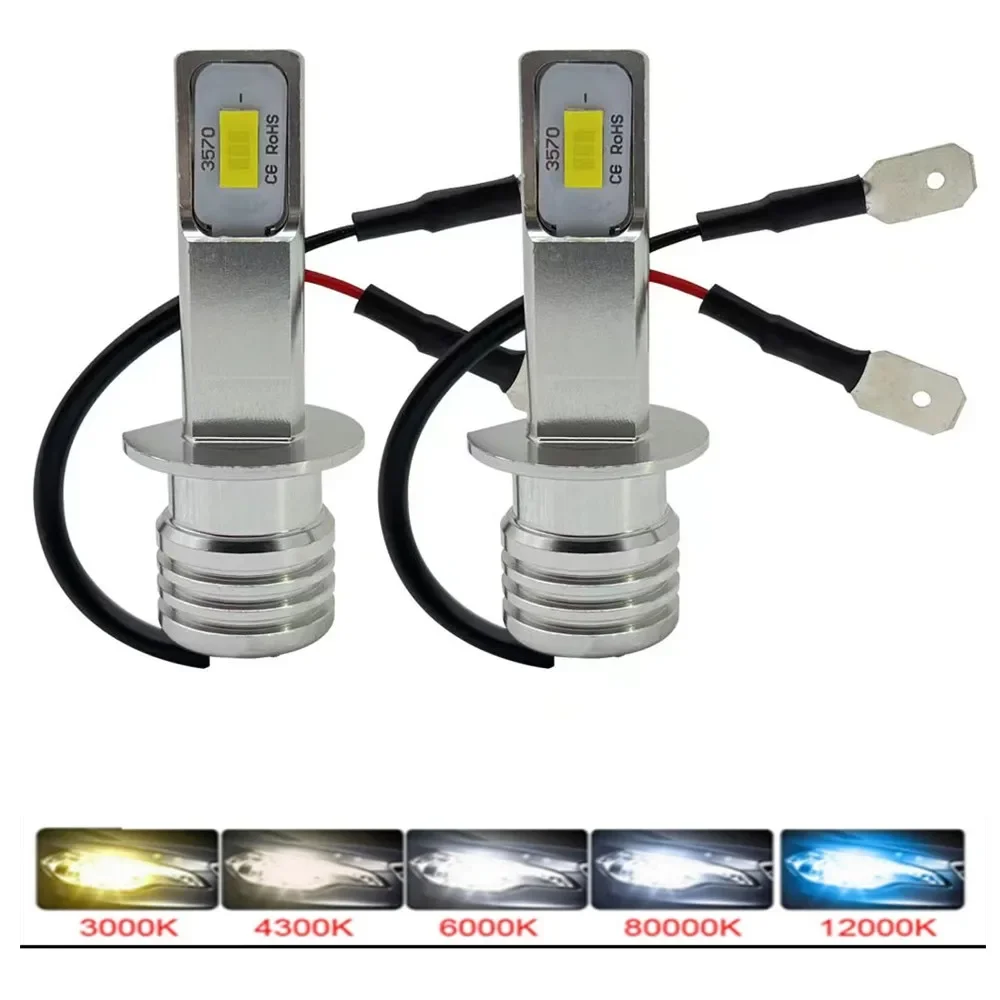 

2Pcs Led Auto Koplampen H3 Auto Lamp Hoog Laag Beam lange Afstand Fog Lamp Verlichting 12V 6000K