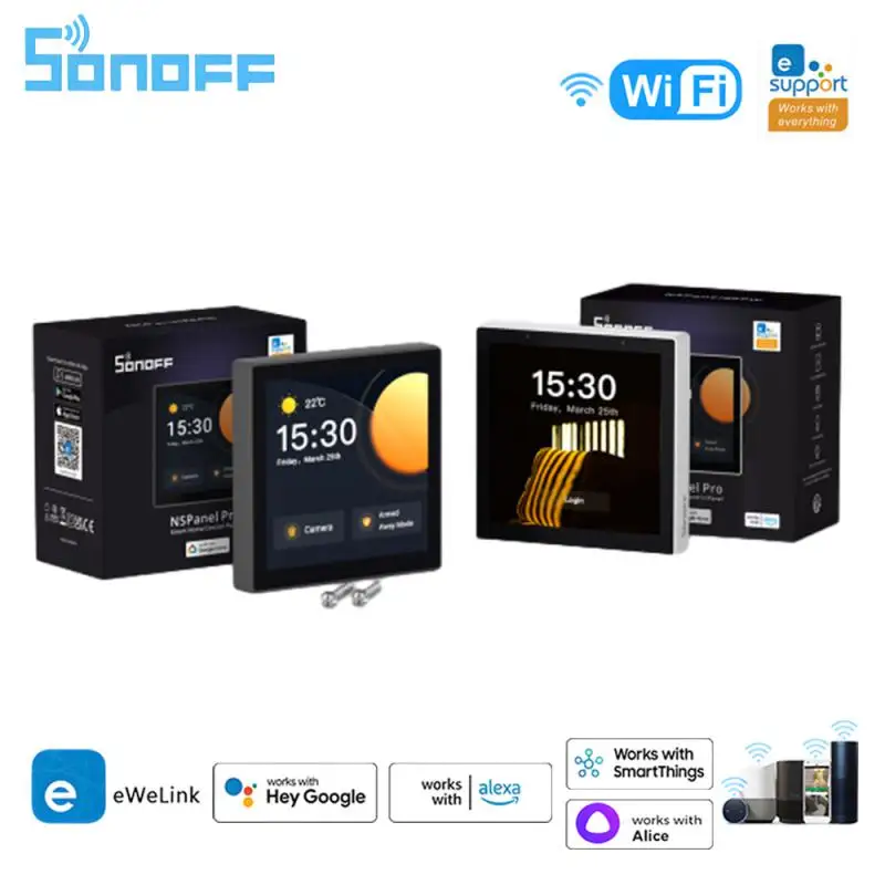 Sonoff Nspanel Pro Smart Scene Wall Switch Smart Home Control Panel Eu/ Us Smart Home Termostato Display Switch Wok Con Alexa