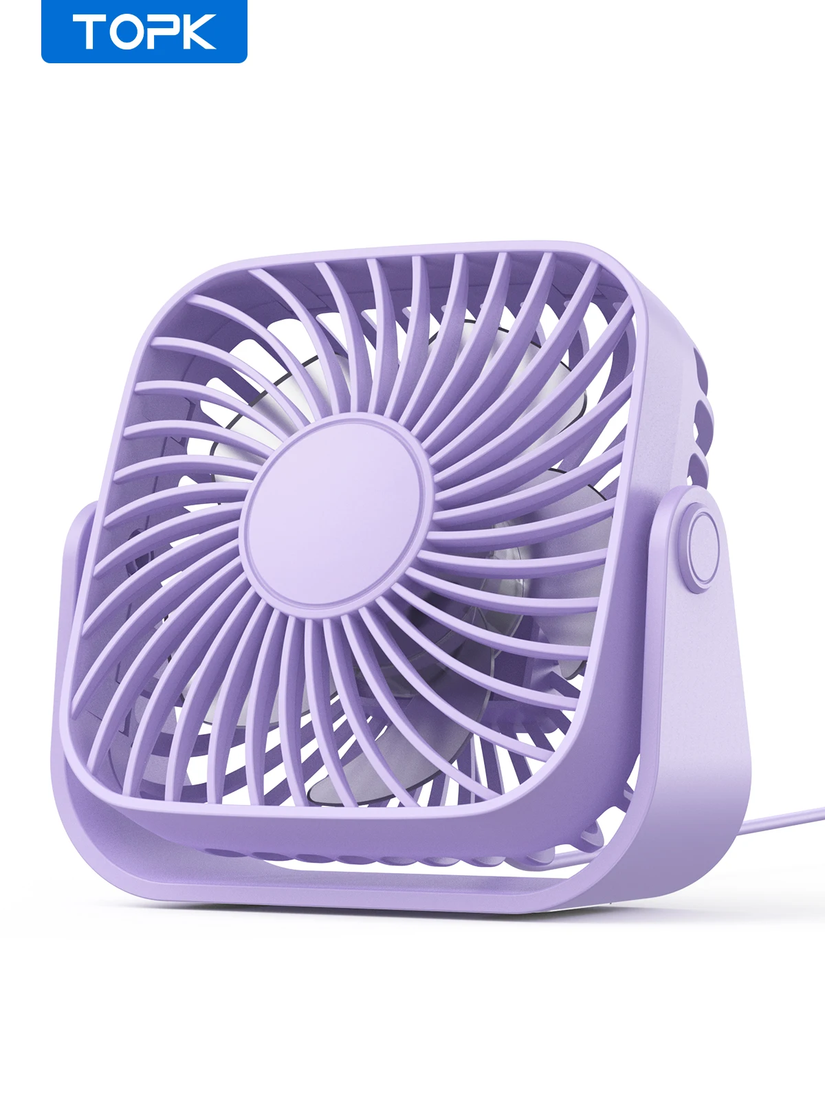 4Inch USB Mini Desk Fan,3 Speeds Quiet Portable Desktop Table Fan,360°Adjustment