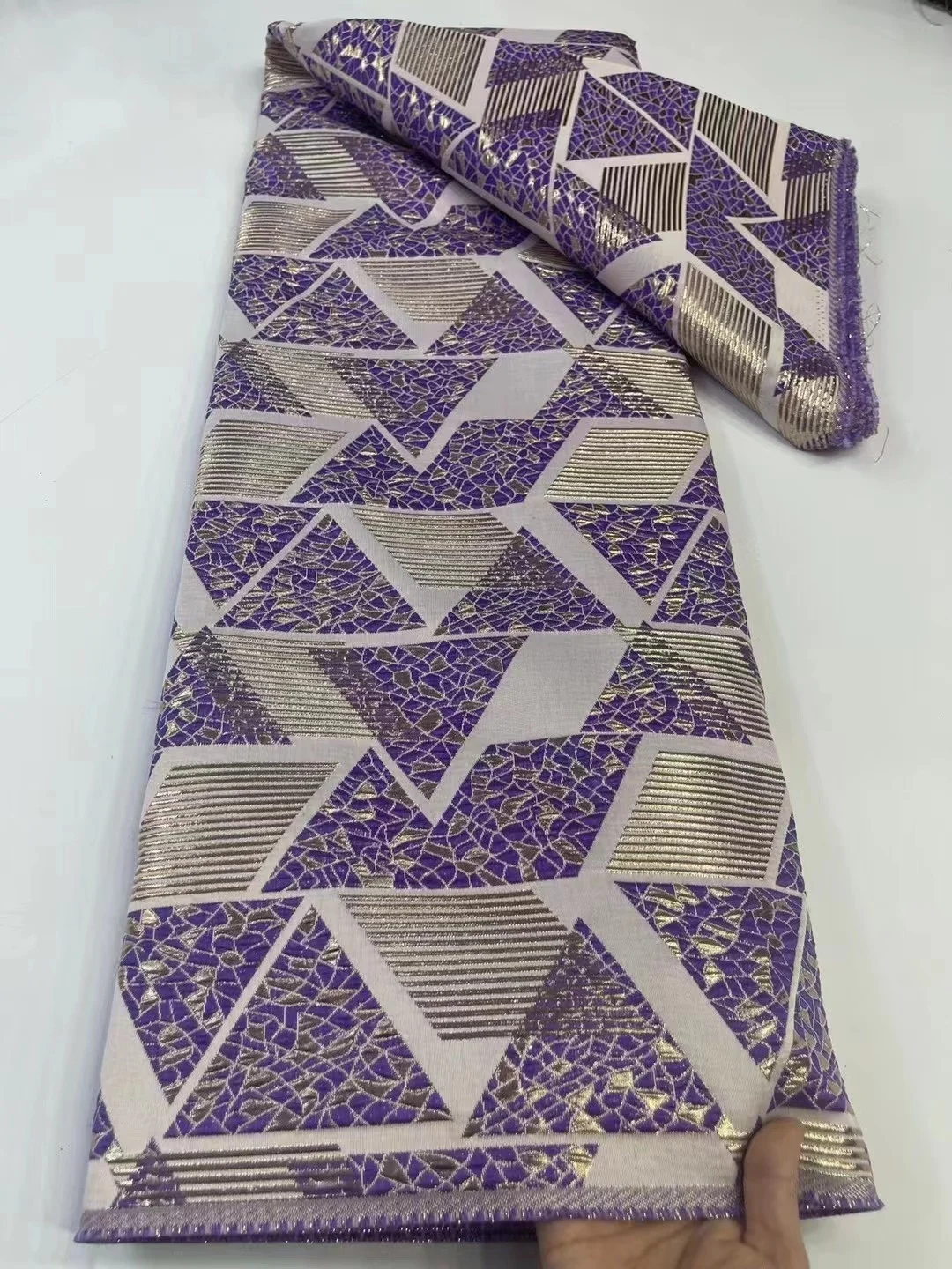 

Новый дизайн, жаккардовая кружевная ткань 2024, высококачественная ткань из Френч-кружева для женского свадебного платья, 5 ярдов