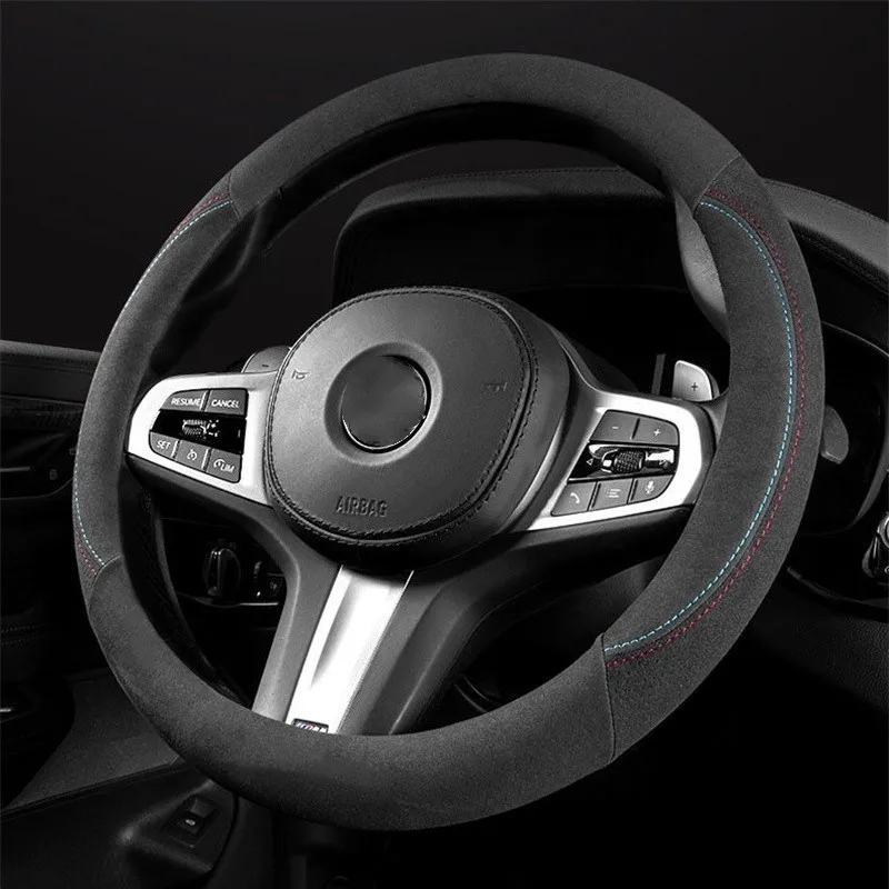 Suede Cover for All Seasons Auto Steering Wheel Cover 1