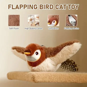 Interactive Chirping Bird Cat Toy, 2025 New Interactive Chirping Bird Cat Toy, Bird Cat Toy For Indoor Adult Bored Cats, Interac 1