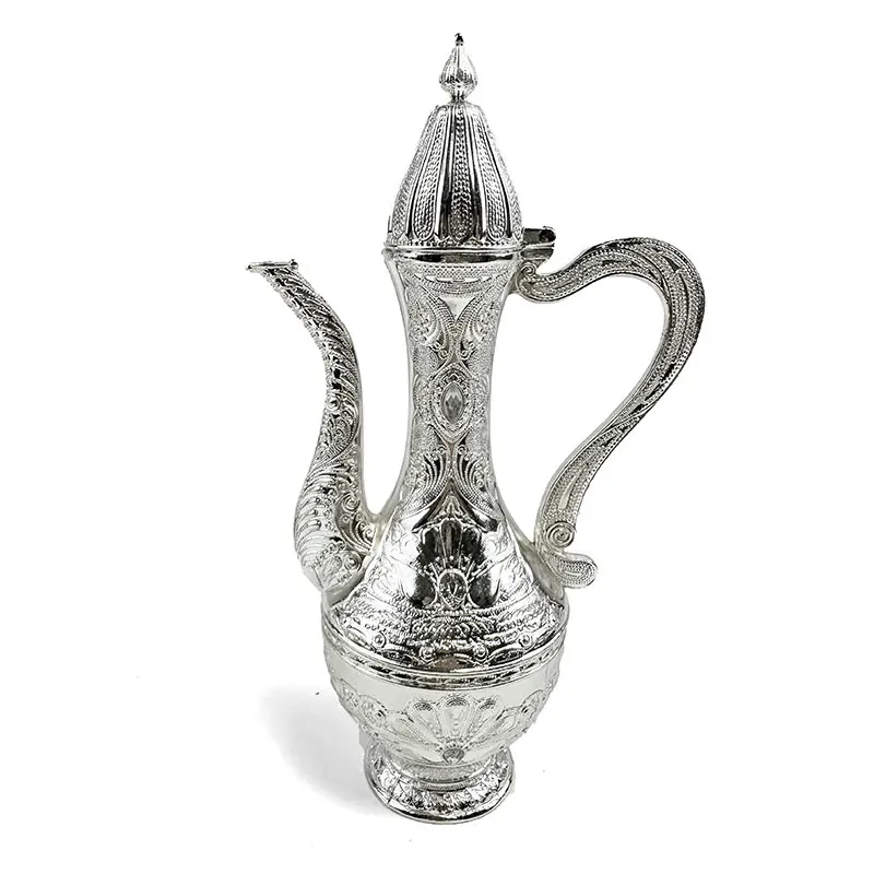 High-grade 999 silver white wine set glass wine pot home European sterling silver tea set divider gift
