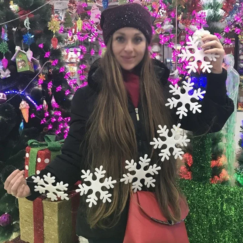 Foam Snowflake Christmas Decorations Hanging Ornaments