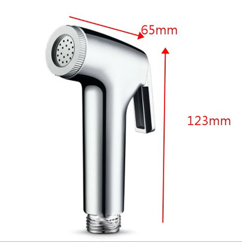 Chrome Bidet Spray Tap Hygienic Toilet  Shower Head Hose Bathroom Flushing 6