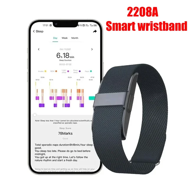 Bracelet connecté pour hommes et femmes, moniteur de fréquence cardiaque et de pression artérielle, podomètre, activité physique sportive, électronique, 2208A 1
