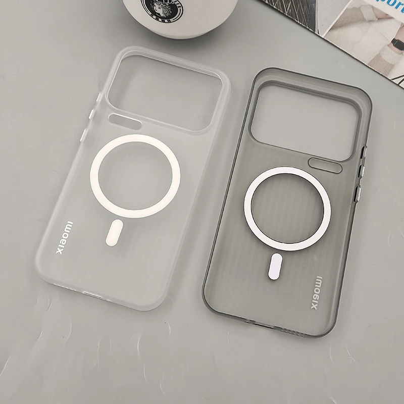 Matte Stripe Translucent Case with Magsafe Wireless Charging Compatibility