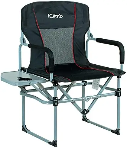 

Duty Compact Camping Folding Mesh Chair with Side Table and Handle