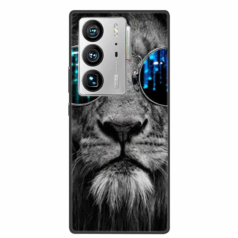 Animal Painted Silicone Soft Phone Case - Shockproof TPU Shell with Wolf Design