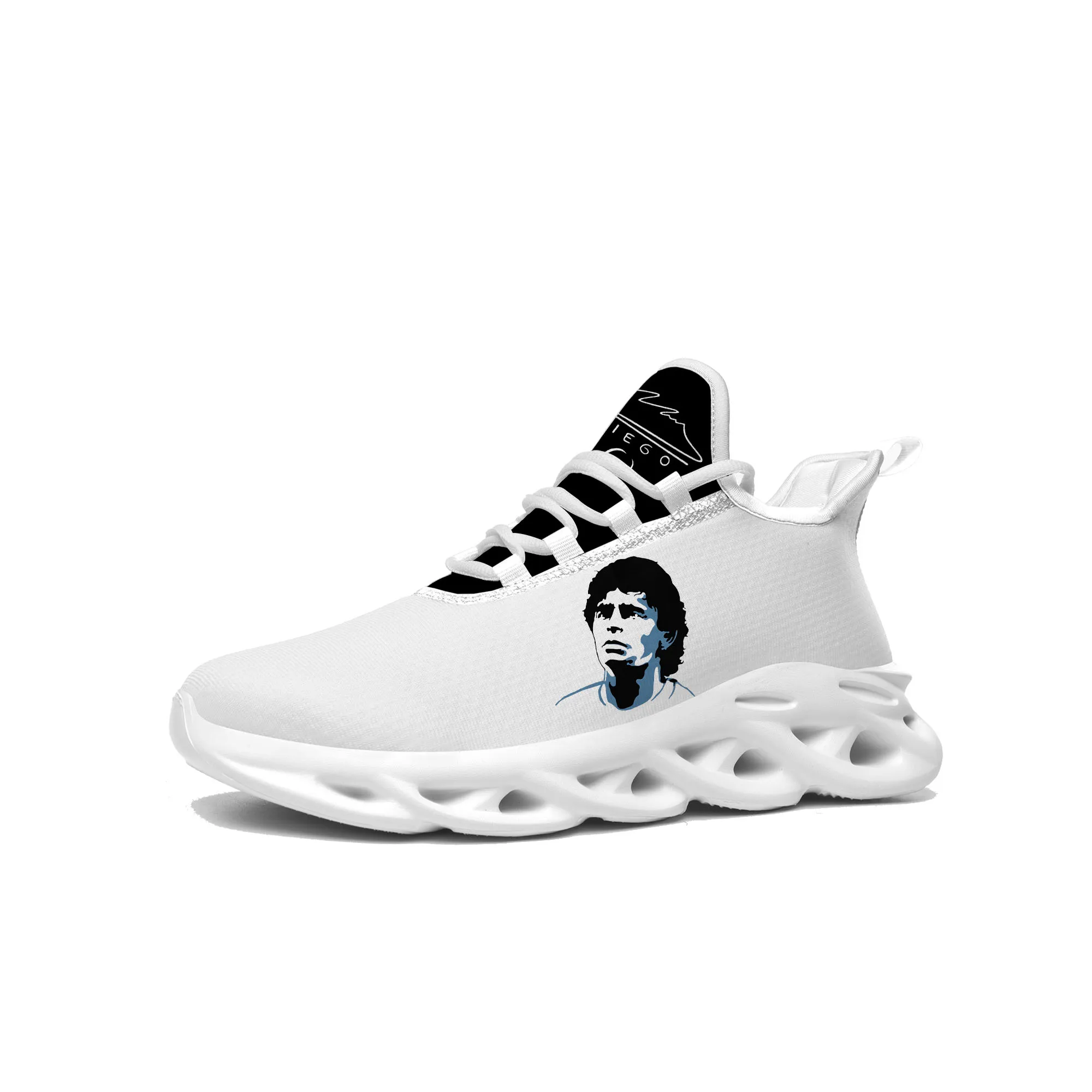 

Спортивные мужские и женские кроссовки на плоской подошве с принтом «Диего Марадона»