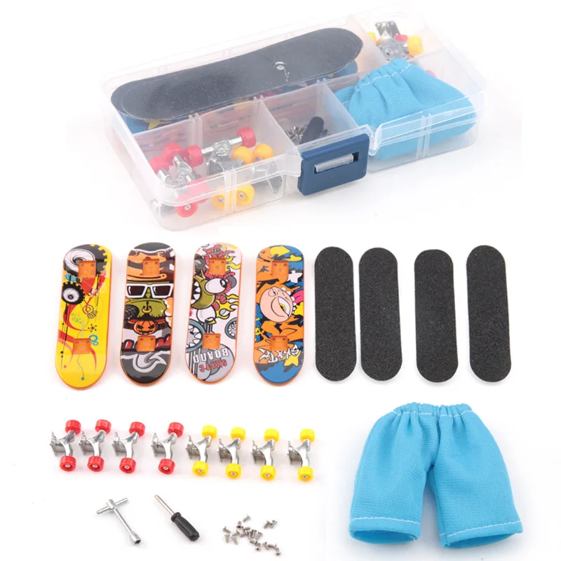 Finger Skateboard Toys Plastic Mini Finger Skating Board Deck Table Sport Game DIY For Adults Kids