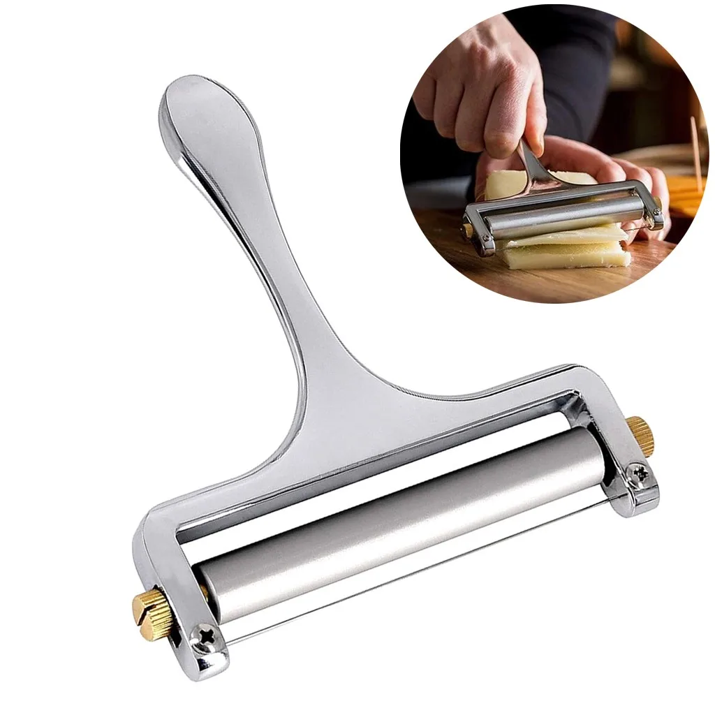 

Adjustable Thickness Cheese Slicer Grater Aluminum Alloy Manual Cheese Butter Scraper With Metal Wire Kitchen Gadget Baking Tool