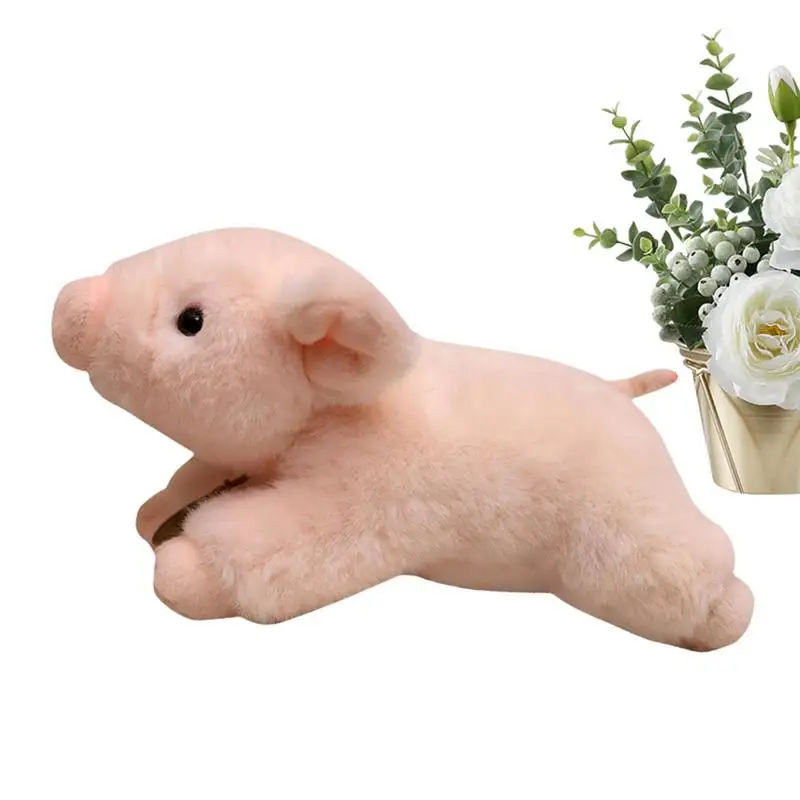 

Cute Pig Plush Pillows Fluffy Farm Animal Toy Realistic Stuffed Lucky Pig Hugging Pillow Soft And Cuddly Piggys Plush Body