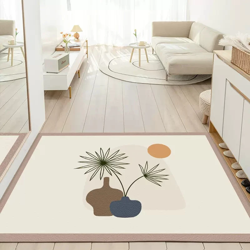 PVC Leather Entry Door Mats Large Area Balcony Carpet Home Bathroom