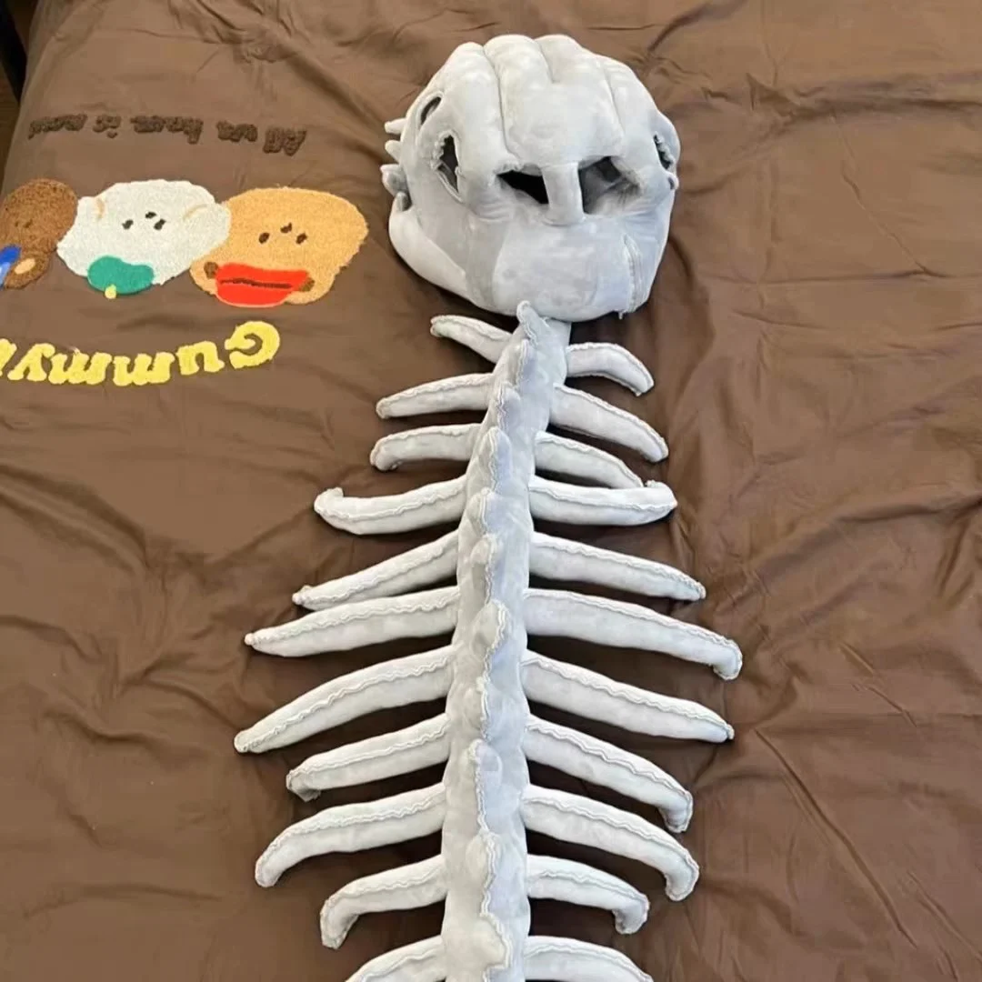 Large Size Huge Dinosaur Skeleton Plush Toys for Sleeping Cushion Anime Game Gift Creative Cosplay Props Halloween Costume Gift