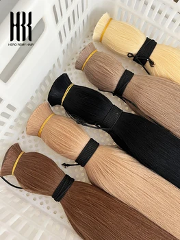 Estensioni dei capelli umani Remy reali al 100% senza trama Capelli biondi miele Bulk Capelli vergini indiani all'uncinetto Capelli lisci per intrecciare