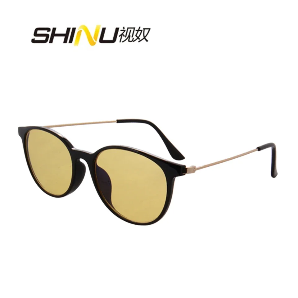 SHINU 블루 라이트 차단 안경, 여성용 컴퓨터 안경, 주황색 렌즈, 게임용 노란색 렌즈, 운전용 안경, 파란색 맞춤형 차단