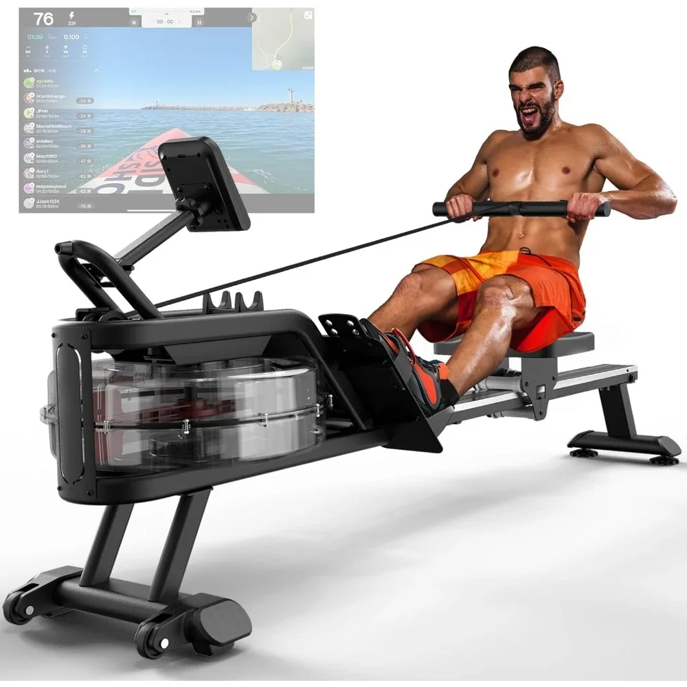 

LCD Monitor Home Gym 350LB Weight Capacity Rower Machine With Bluetooth Function Diet Excercise Rowing Machine for Exercises