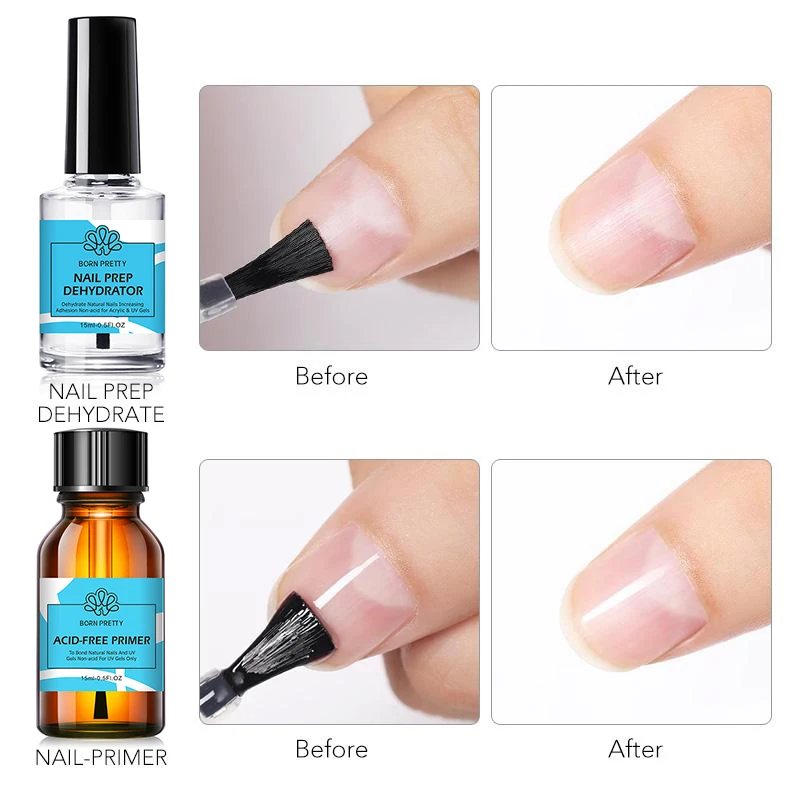 BORN PRETTY 15ml Nail Primer Nail Prep Dehydrate Base Top Coat Gel Nail Polish No Need Of UV LED Lamp Nail Art Varnish Manicure 2
